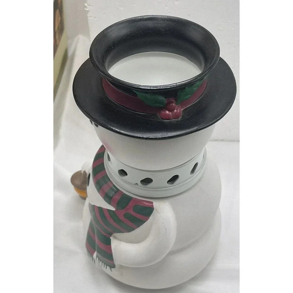 AromaGlow Home Fragrance Snowman Oil Lamp Holiday Living Fragrance Complete - Picture 5 of 16